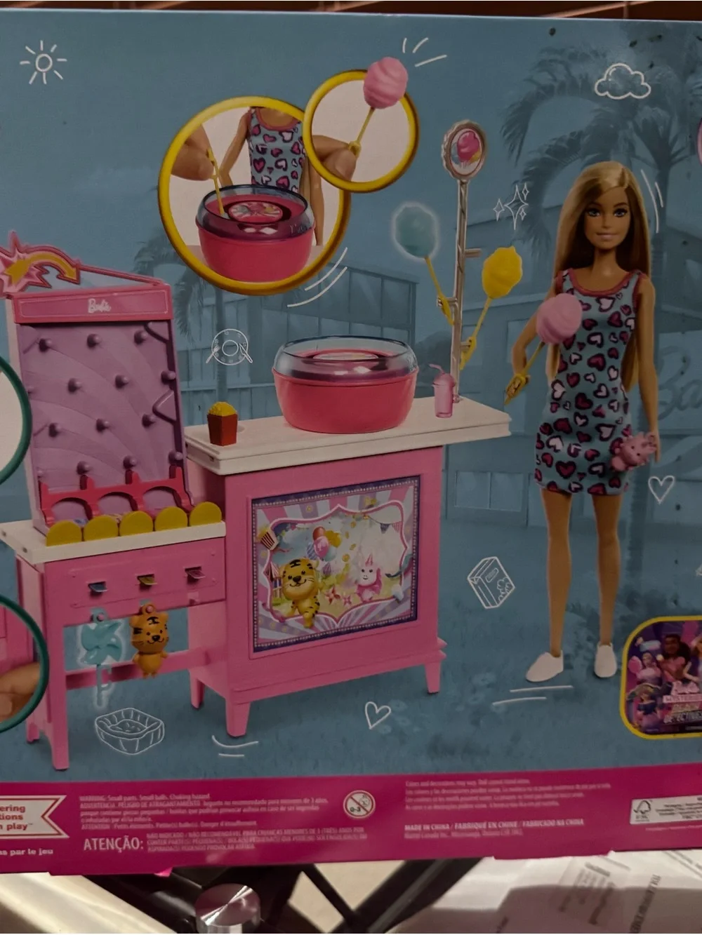 Barbie Pink & Purple Treats and Game Booth Playset